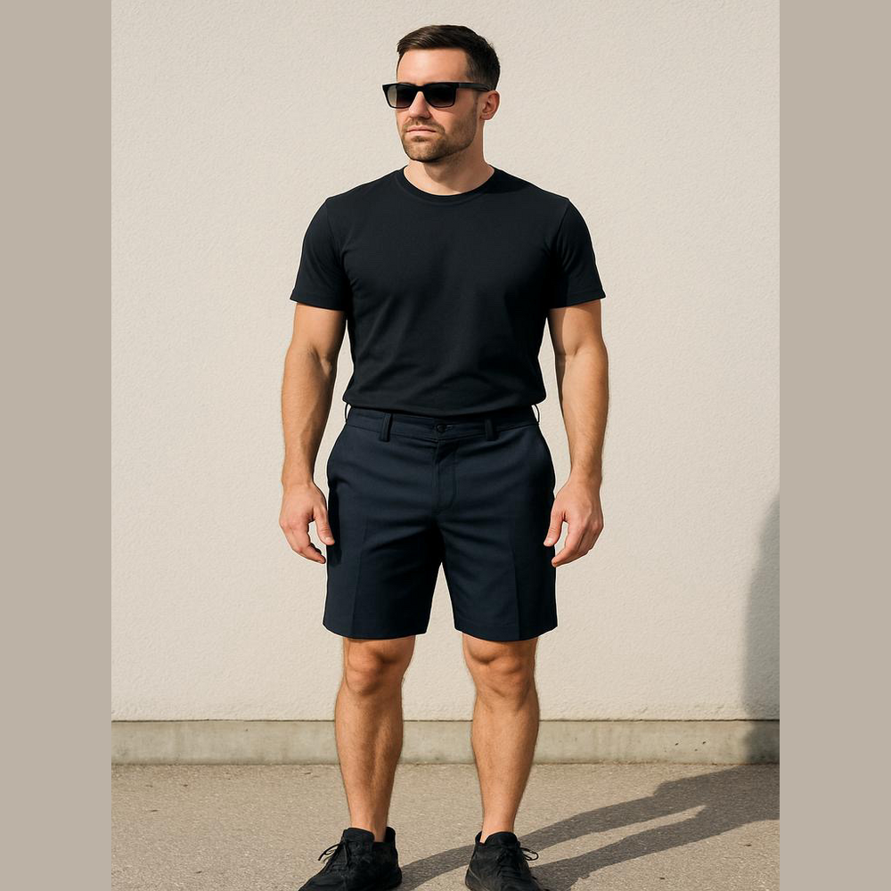 Tommy Bahama Relax Men's Size 38 Black 100% Silk Pleated Front Bermuda Shorts